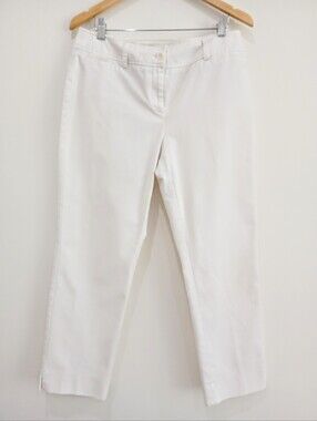 Rafaella Petites Crisp White Straight-Leg Pants Sz 12P
